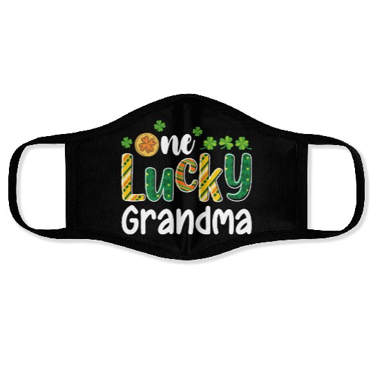 One Lucky Grandma Matching Family St Patrick's Day Face Masks