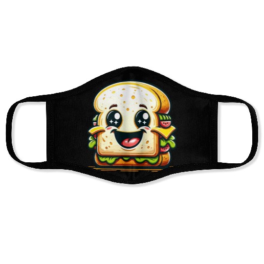 Laughing Sandwich – Lunchtime laughter Face Masks