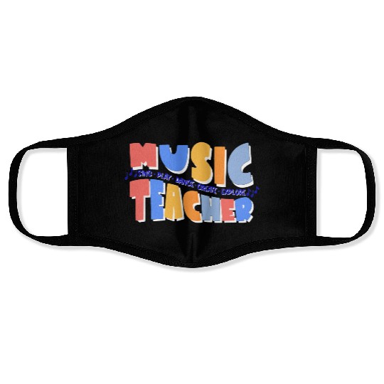 Music Teacher Sing Play Dance Back To School Face Masks