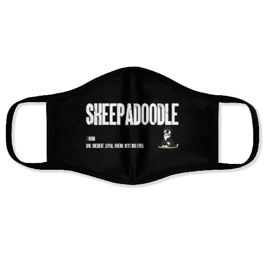 Sheepadoodle Dog Definition, Doodle Dog Noun Face Masks