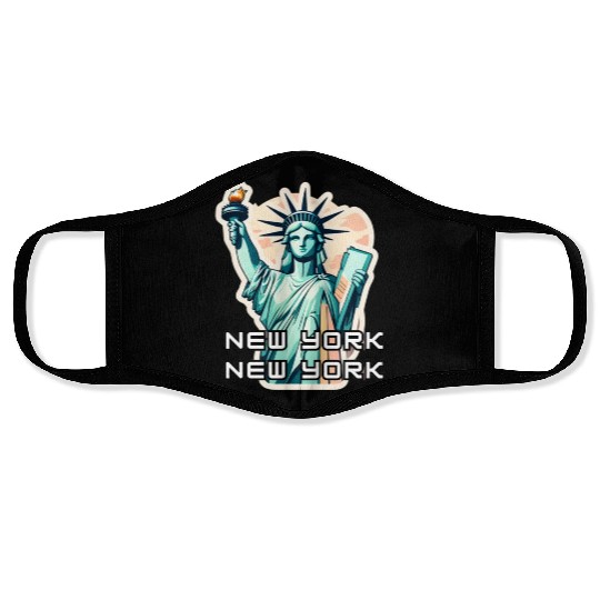 New York - Statue of Liberty Face Masks