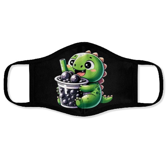 Boba Tea Dragon Kawaii Face Masks