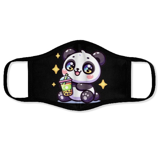 Panda Bubble Tea Boba Kawaii Face Masks