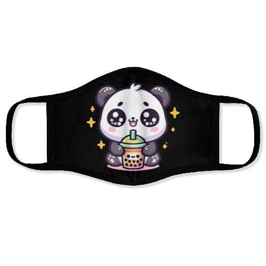 Panda Bubble Tea Boba Kawaii Face Masks