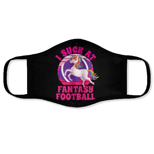 I Suck At Fantasy Football Face Masks