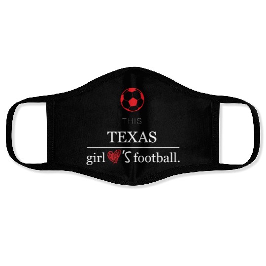 This girl texas football Face Masks