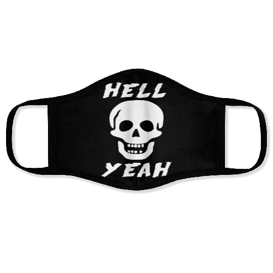 Stone Cold skull hell yeah Face Masks