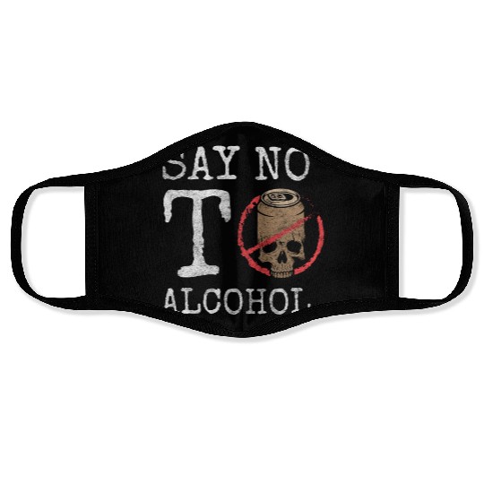 Alcohol Quitting Drunkard New Start Face Masks