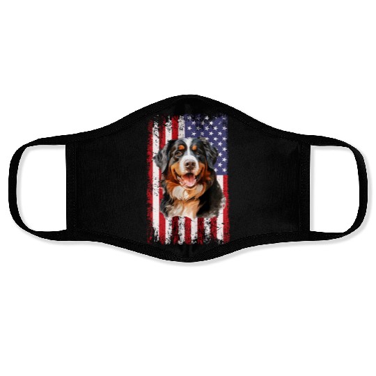 bernese mountain dog Face Masks