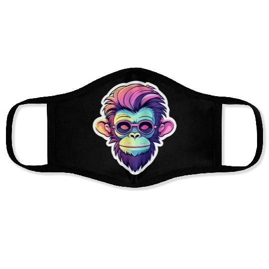 Ape Monkey Illustration Face Masks