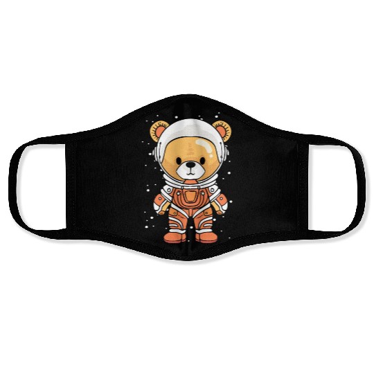 Teddy Bear Astronaut Childish or Child Like Gift Face Masks