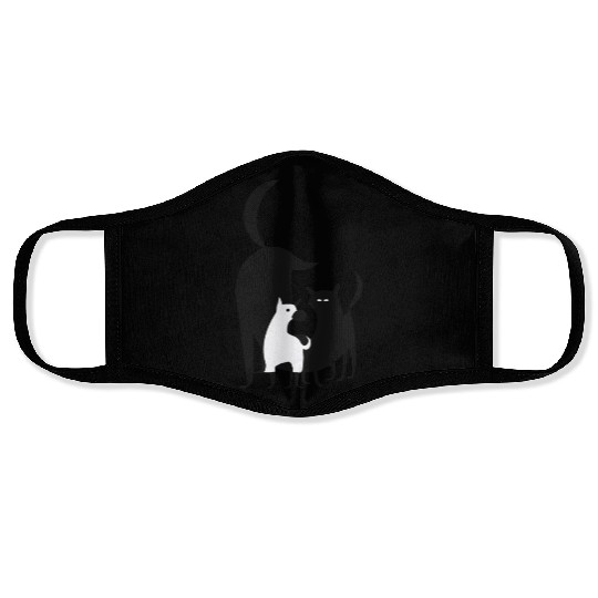 Pet Elegance in Monochrome Face Masks