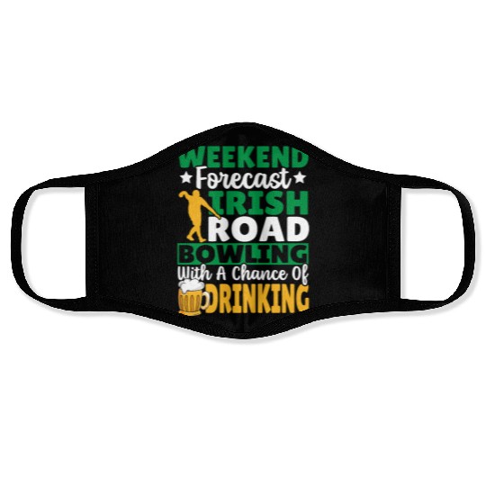 Weekend Forecast Irish Road Bowling Face Masks
