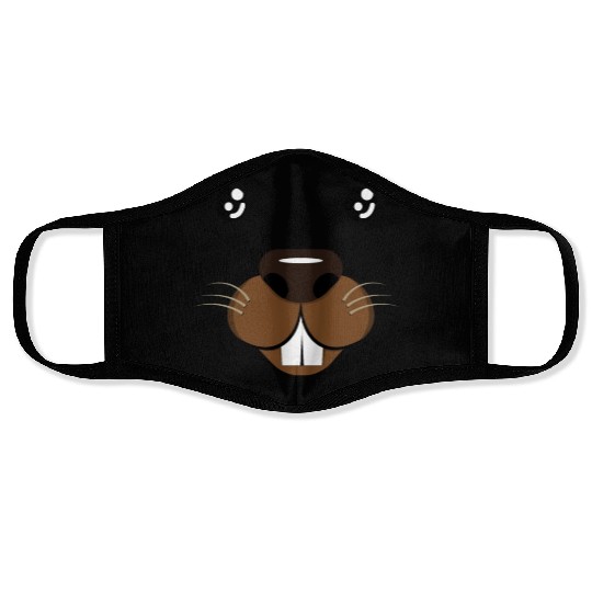 Groundhog Face Rodent Groundhog Day Face Masks