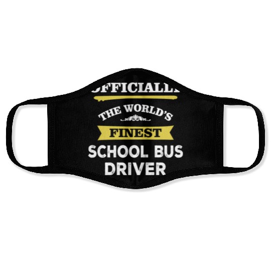 The World's Finest School Bus Driver Face Masks