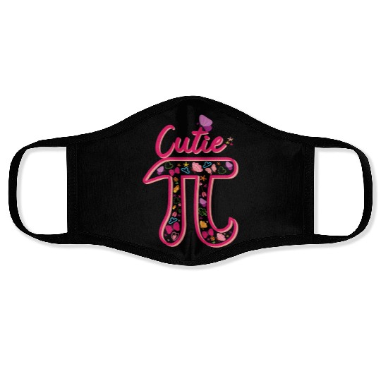 Cutie Pi Happy Pi Day Women s Math Teacher Girls Face Masks