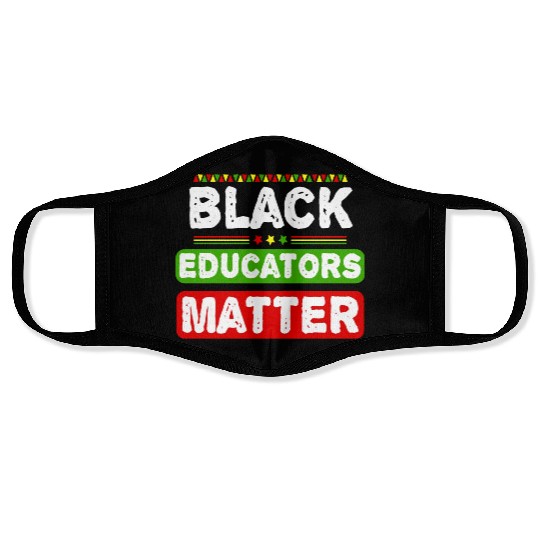 Black Educators Matter African History Teacher Men Face Masks