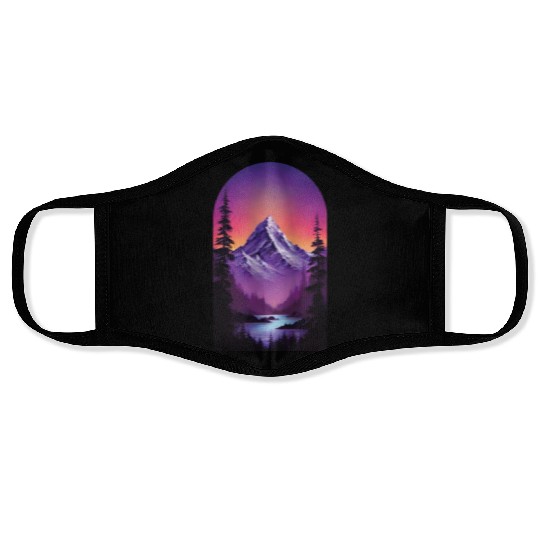 Violet Dawn The Mountains Majesty Face Masks