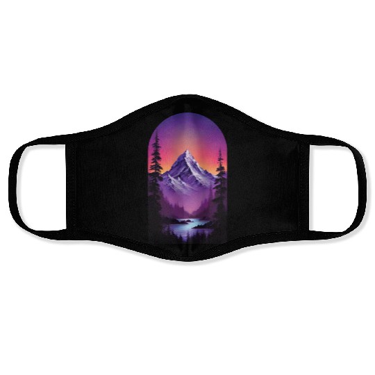 Violet Dawn The Mountains Majesty Face Masks