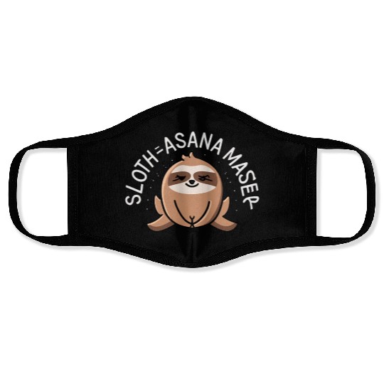 SLOTH ASANA MASTER Face Masks