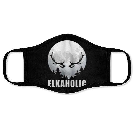 Elk Hunting Elkaholic Hunters Face Masks