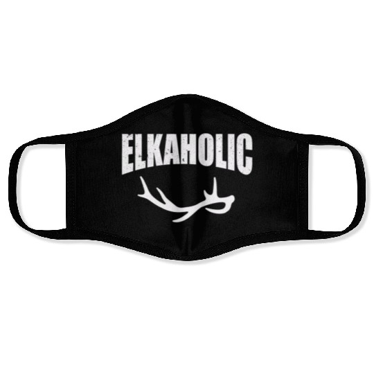 Elk Hunting Elkaholic Hunters Face Masks