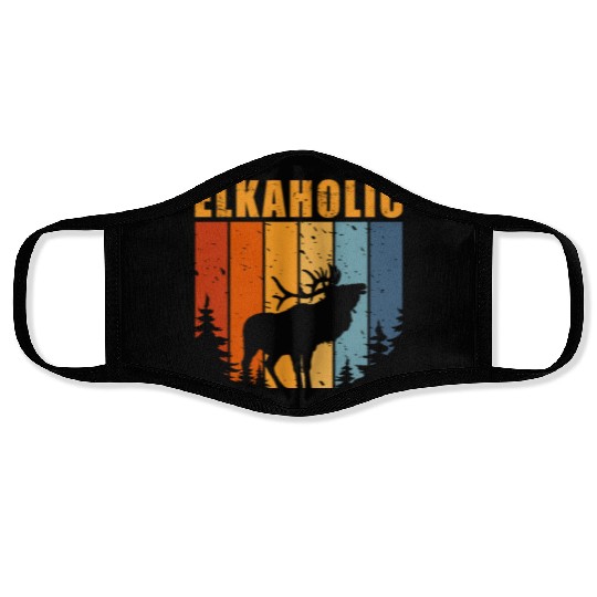Elk Hunting Elkaholic Hunters Face Masks