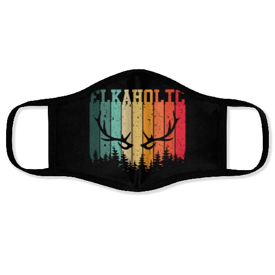 Elk Hunting Elkaholic Hunters Face Masks