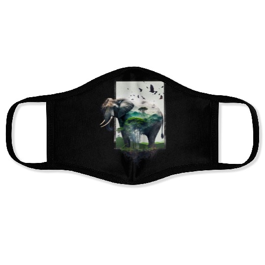 Save elephants Face Masks