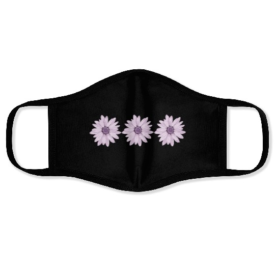 Flowers violet Face Masks