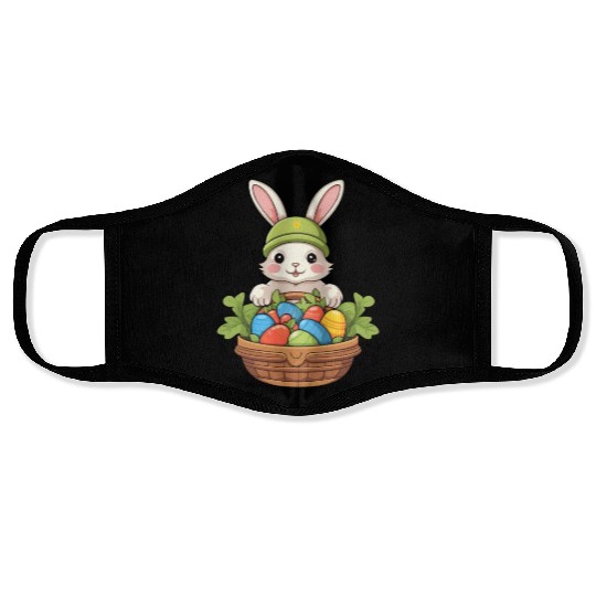 Easter Bunny Rabbit Easter Day Egg Basket Face Masks