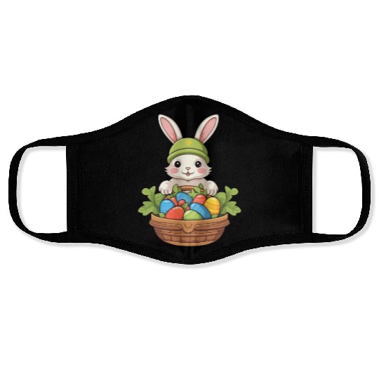 Easter Bunny Rabbit Easter Day Egg Basket Face Masks