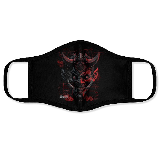 Oni cyberpunk Face Masks