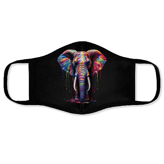 Rainbow Elephant Face Masks
