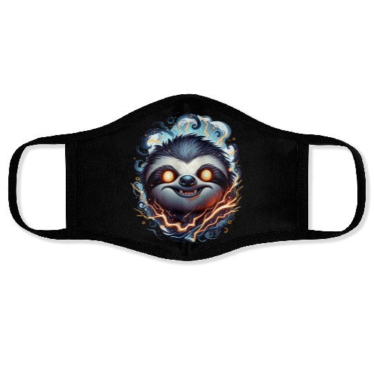Ethereal Flame Sloth Face Masks