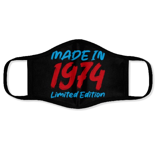 1970s Retro Color Block Face Masks Design 1974