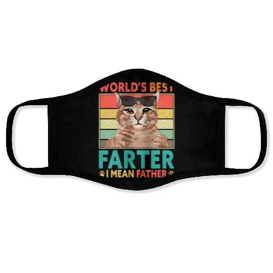 Worlds Best Fer I Mean Father Cat Dad Fathers Day Face Masks