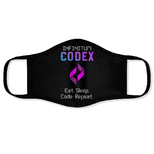 Programmer Codex Eat Sleep Code Repeat Face Masks