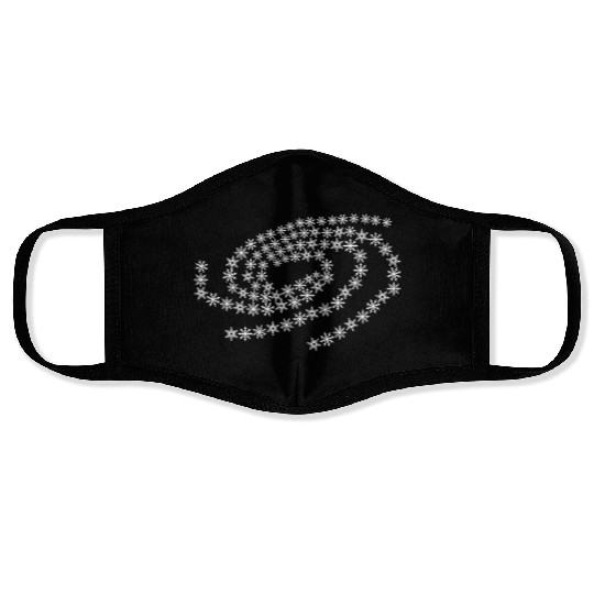 Snow Snowflakes Galaxy Winter Snowflake Face Masks