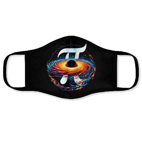 Funny Pi Day 2024 3,14 Pi Number Symbol Math Face Masks