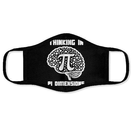 Funny Pi Day 2024 3,14 Pi Number Symbol Math Face Masks