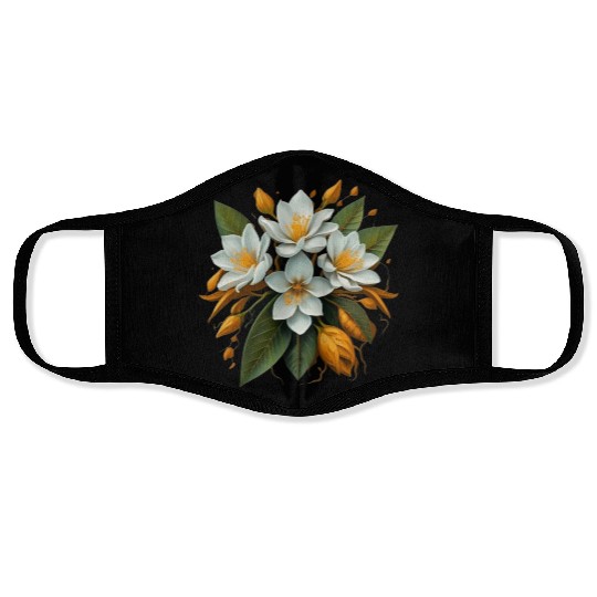 3d flower Face Masks