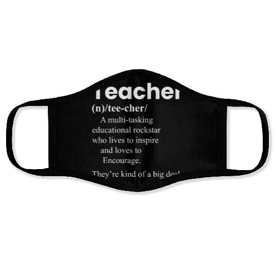 Teacher Definition Teacher Appreciation Face Masks