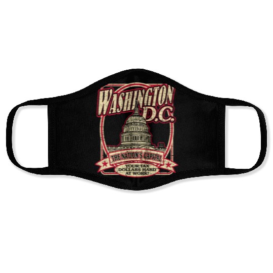 Washington D.C. Souvenir Satire Face Masks