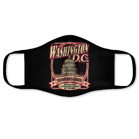 Washington D.C. Souvenir Satire Face Masks
