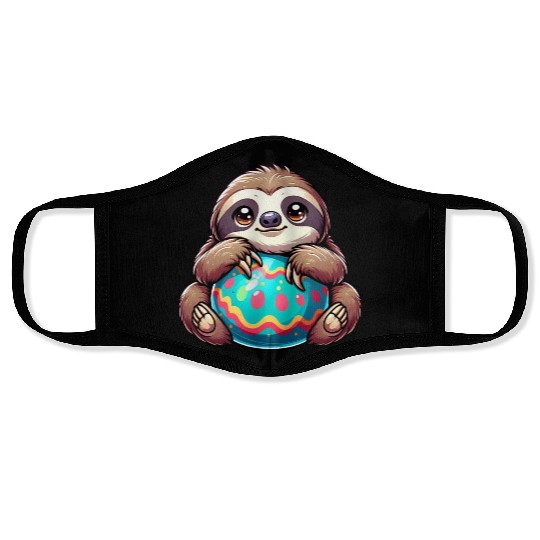 Easter Sloth: Embrace and Easter Egg Face Masks
