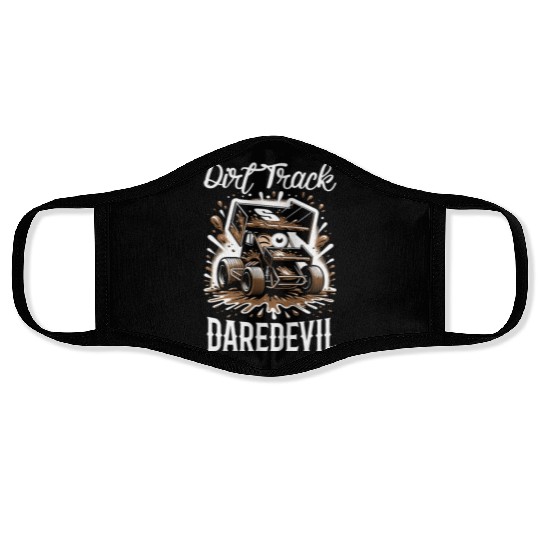 Sprint Car Mom Dirt Track Racing Racing Race Day Face Masks
