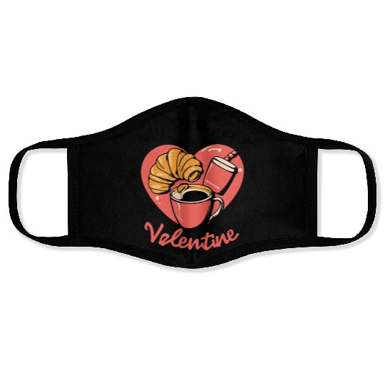 Coffee and Croissant | My Perfect Valentine Face Masks