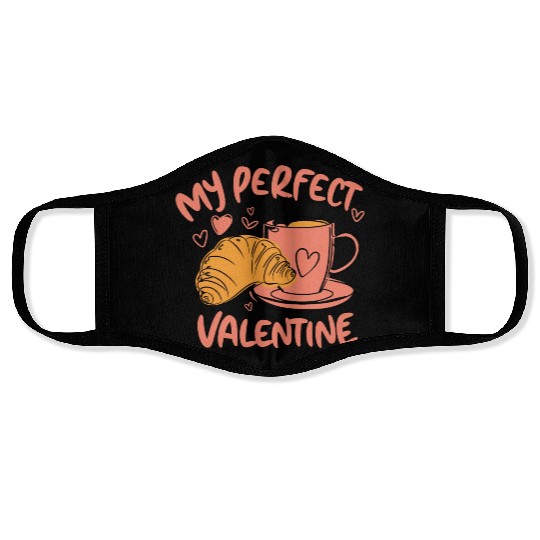 Coffee and Croissant | My Perfect Valentine Face Masks