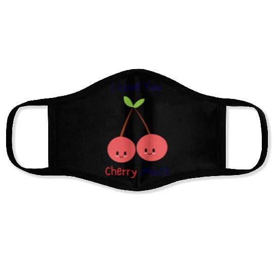 I love you cherry much | funny pun Face Masks
